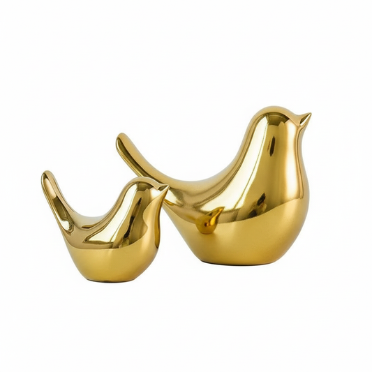 Modern Simple Luxury Golden Ceramic Bird